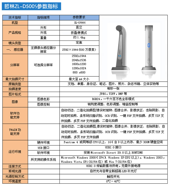 ZL-D500S参数
