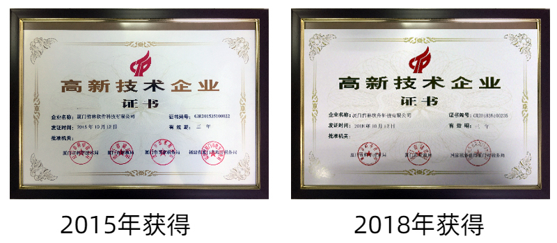 哲林高新技术企业证书